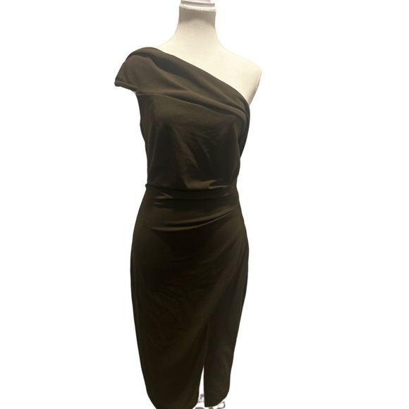 Stunning EUC Le Chateau Olive green dress - Picture 1 of 4